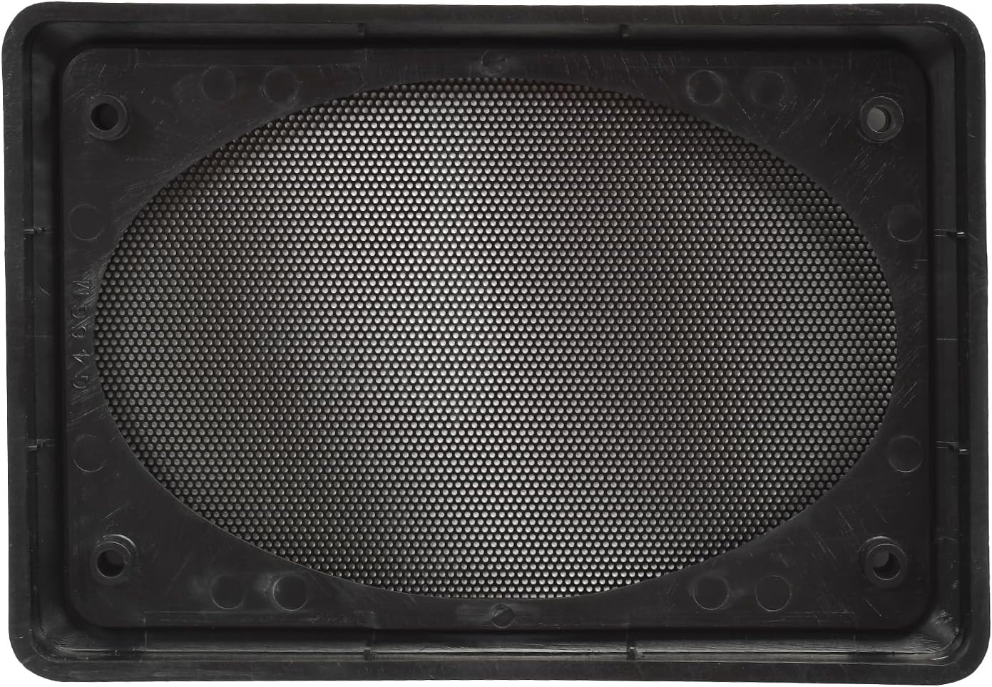 Speaker Grill Covers, 4 x 6 Inches, Black Satin A.B.S. Finish with Metal Mesh, Rectangular Shape, Pair