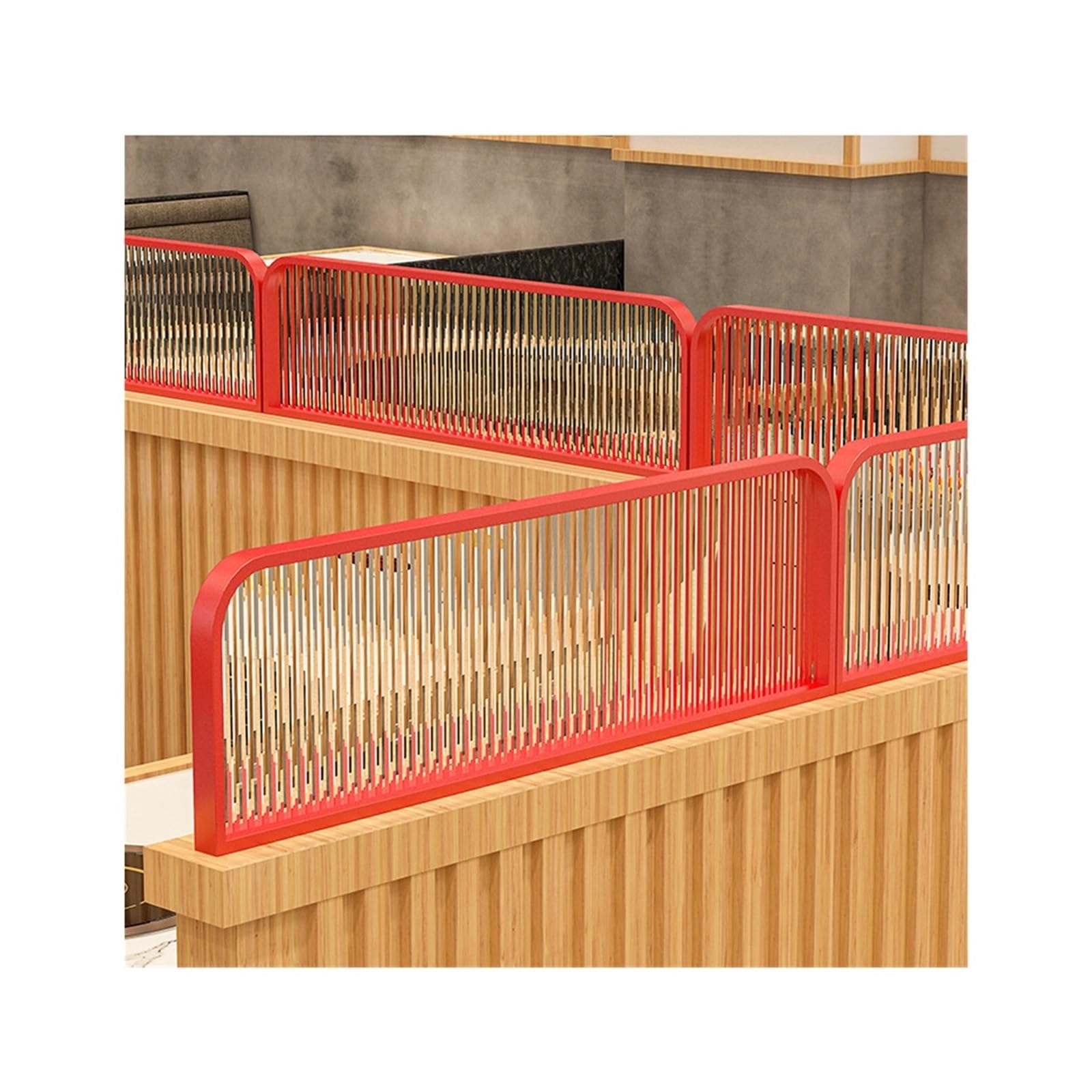 GJZQDKX Privacy Partition Screen - Desk Divider Panels for Office & Restaurant - Removable & Portable - Red 150x30CM - Effective Privacy Solution for Countertops & Workspaces