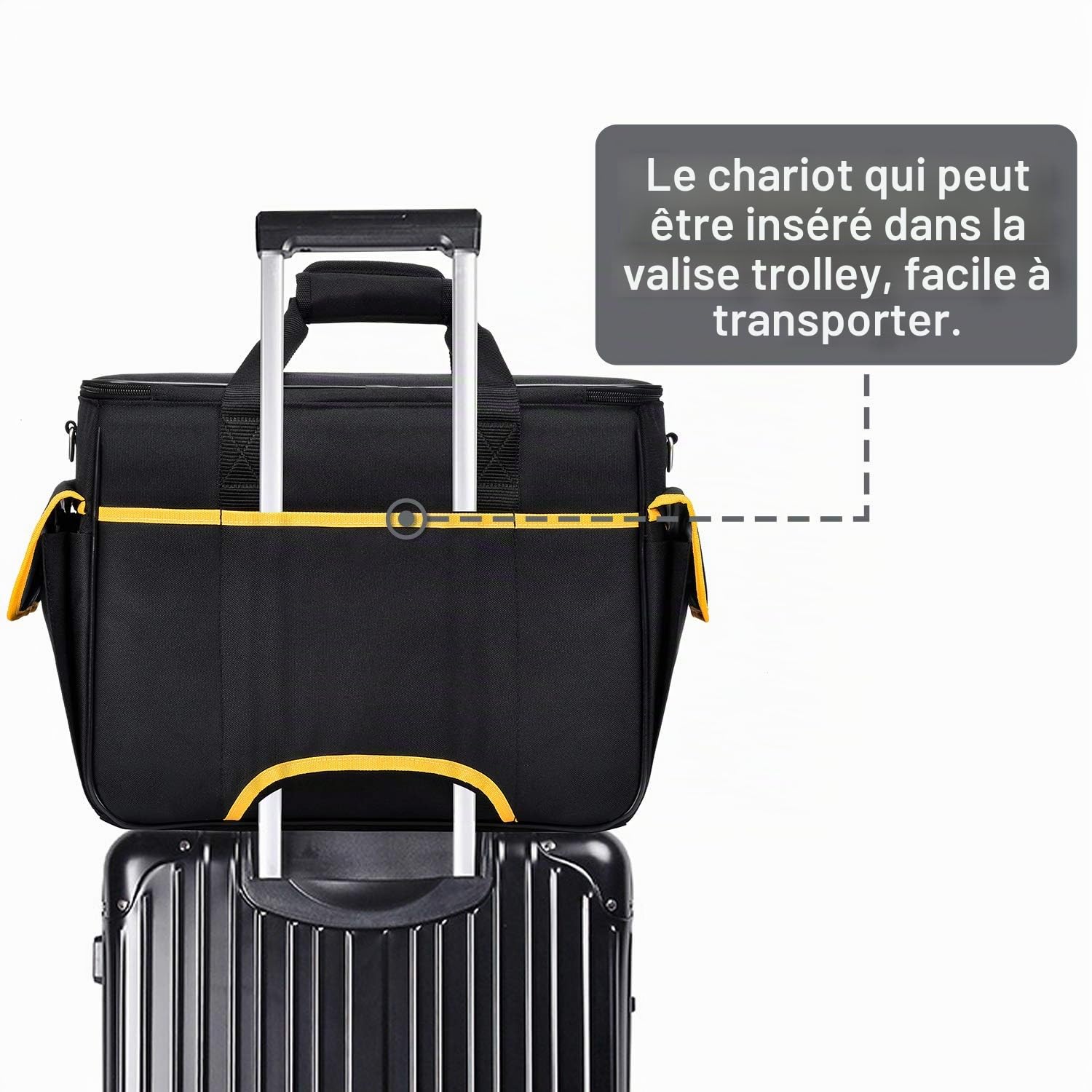 cab55 Sac de Transport pour Machine à Coudre avec Rembourrage Amovible, Sac fourre-Tout pour Machine à Coudre et Accessoires de Couture supplémentaires
