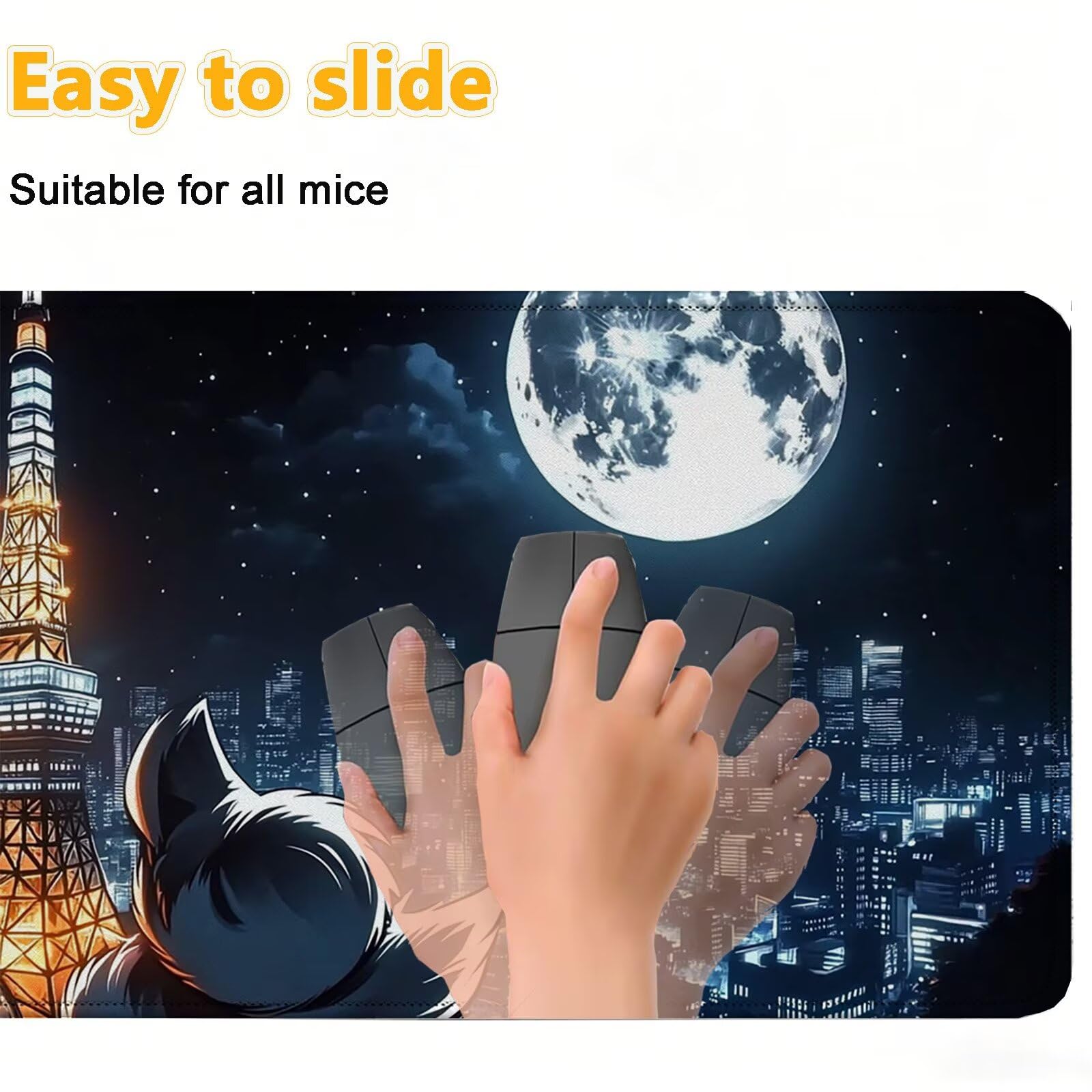 Tappetino Mouse 900x450mm | Superficie Ultra-Liscia | luna 0-z672