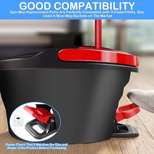 Miniatura 4 de 4 piezas de repuesto de trapeador giratorio, cubo de fregona giratoria, repuesto de piñones de engranaje compatibles con Ocedar, piñones de