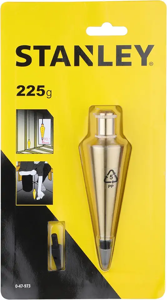 Stanley Prumo de latão 0-47-973, ouro