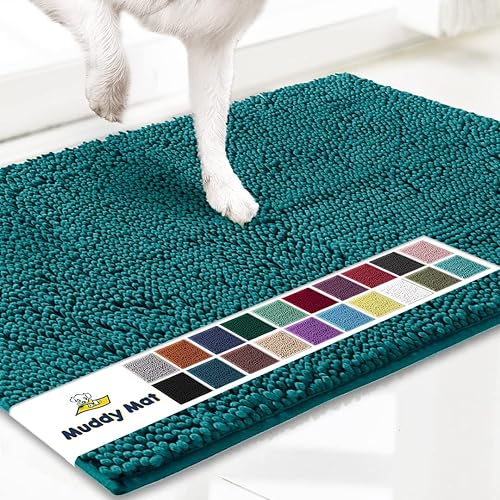 Vista 119 de Muddy Mat® - Tapete de microfibra superabsorbente para mascotas, antideslizante y lavable, de felpilla, secado rápido, para entrada