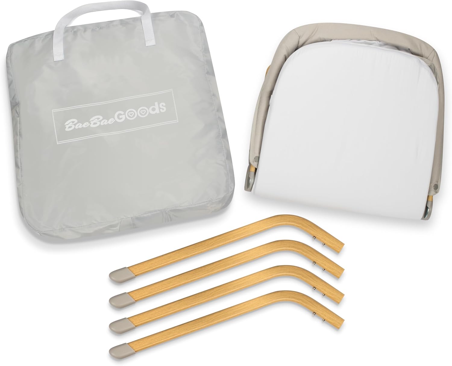 Baby Bassinet with Rocking/Gliding, Portable Baby Cot Sleeper for Baby with Foam Mattress, Baby Bedside Crib for Newborns and Infants with Carry Bag Included image 9 of 9 B0DXJ4WY4X