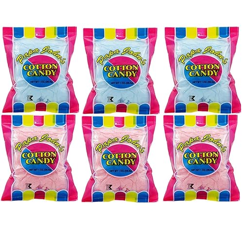 Fruidles Suministros de sabores de fiesta de algodón de azúcar azul y rosa, golosinas de cumpleaños para niños, kosher, bolsa de 1 onza (paquete de