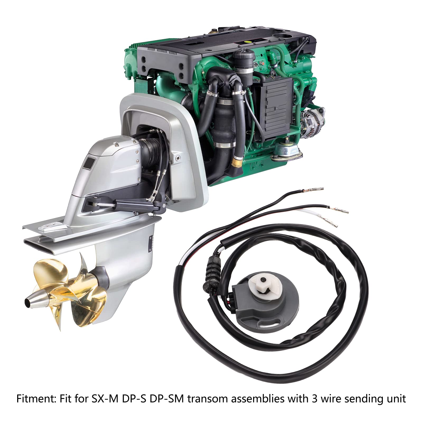 Akozon Sensore Sensore Trim 3849411 Sostituzione dell'unità di Invio Fuoribordo per Barche per SX‑M DP‑S DP‑SM Gruppi di Poppa Interruttori Multifunzione per Autoveicoli