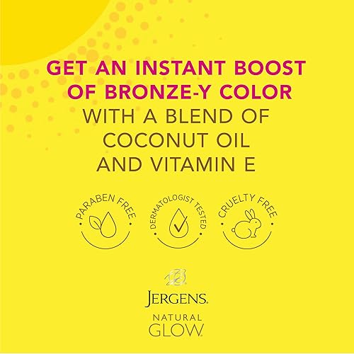 Miniatura 18 de Jergens Natural Glow - Hidratante de bronceado instantáneo + bronceador, bronceado ligero sin sol para un color de aspecto natural, bronce profundo