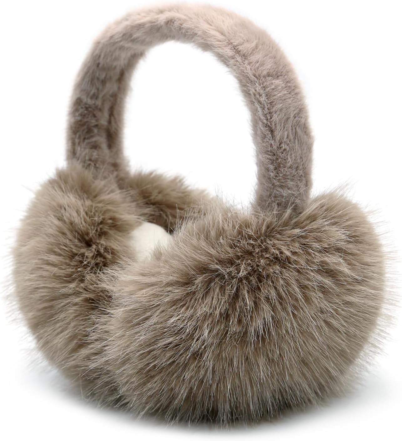 Women Winter Ear Muffs Fluffy Faux Fur Earmuffs Foldable Ear Warmer Girls Soft Ear Covers