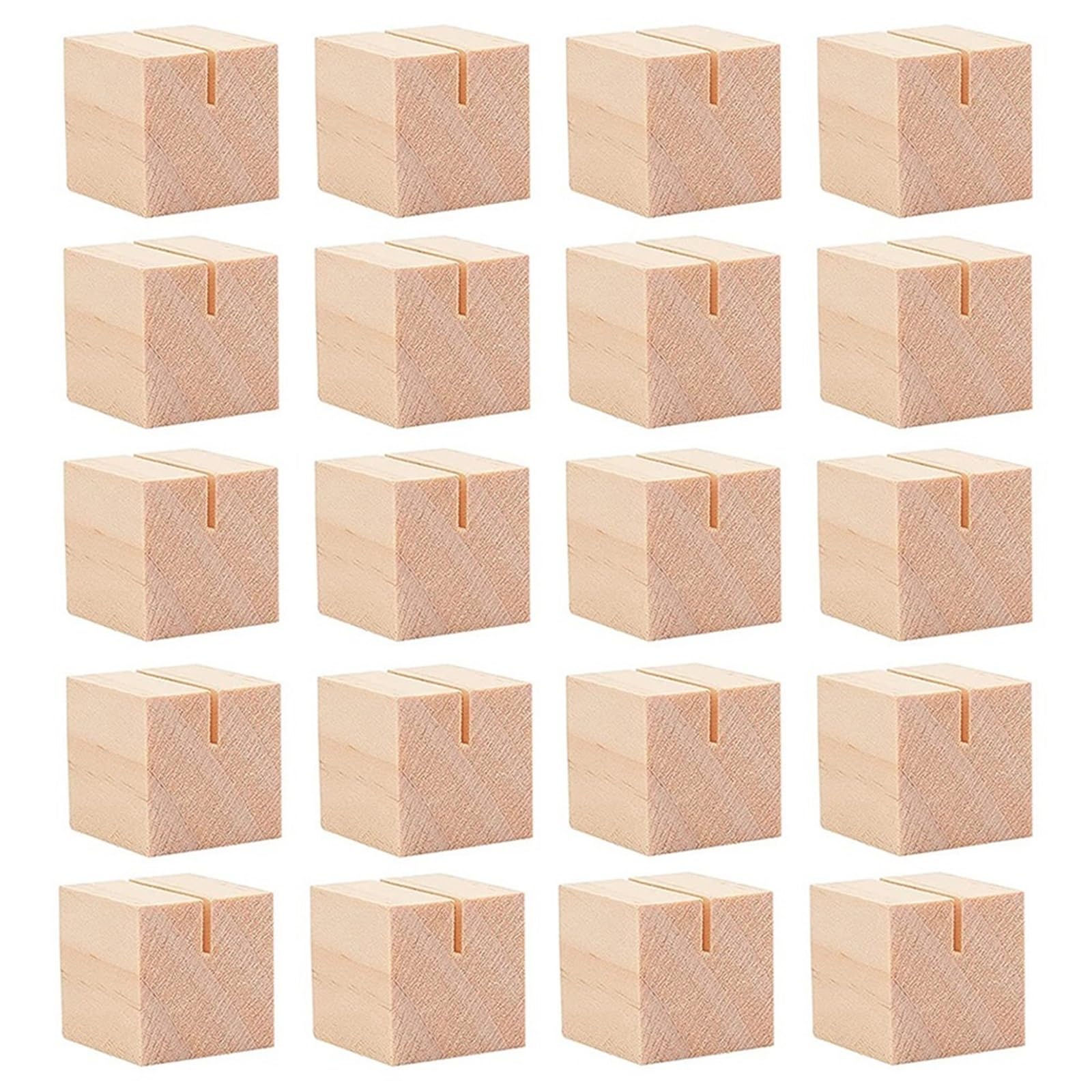 Tischkartenhalter aus Holz, 40 Stück, Namenskartenhalter, Tischnummernständer, Massivholz, Platzhalter für Hochzeitstisch, Namennummer, Bilder