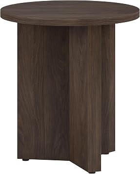 Henn&Hart 20" Side Table, Nightstand, End Table, Rich Brown