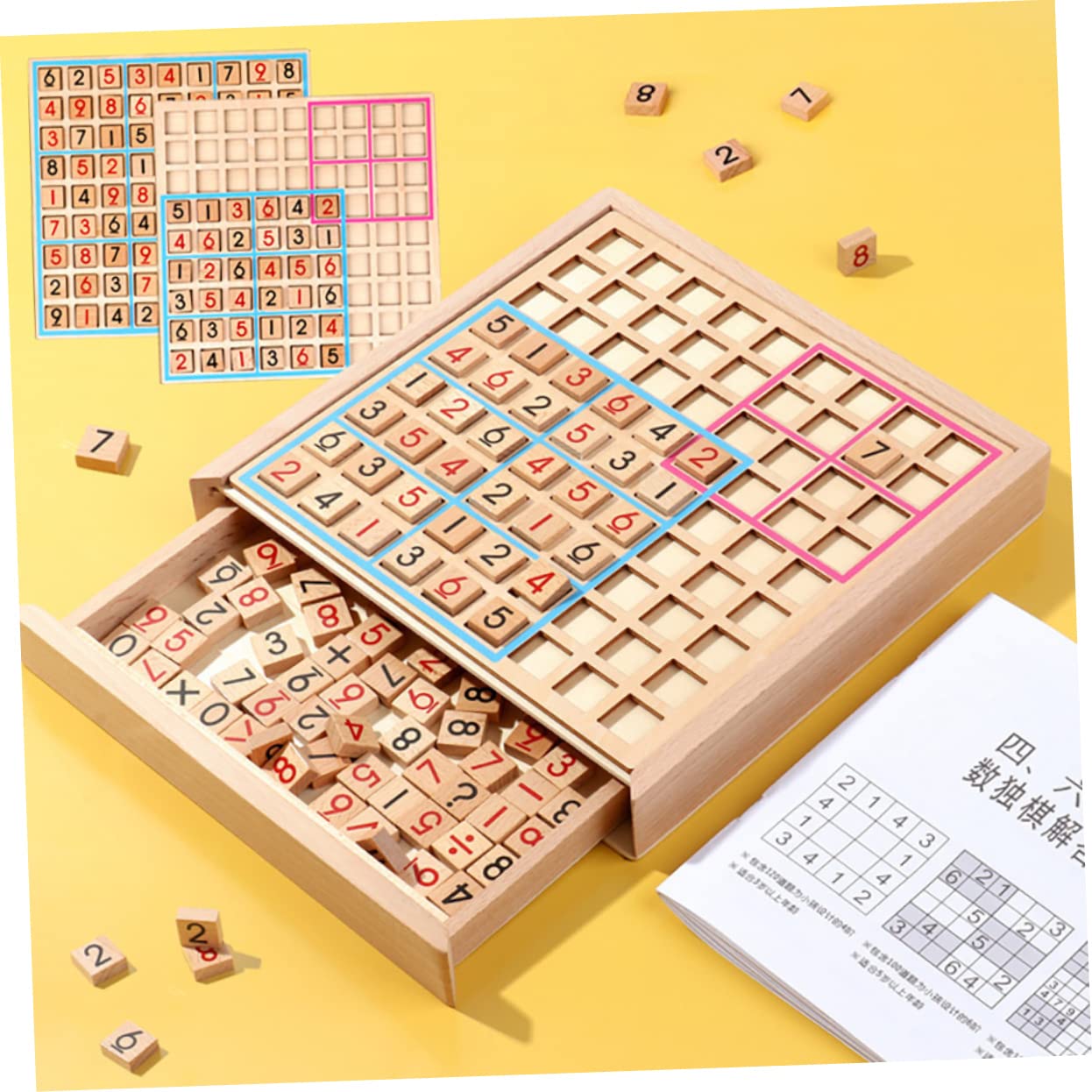 Genérico 1 Juego Sudoku De Madera Juegos Juguetes Educativos Juguete De Sudoku De Matemáticas De para De Educación Temprana Aritmético