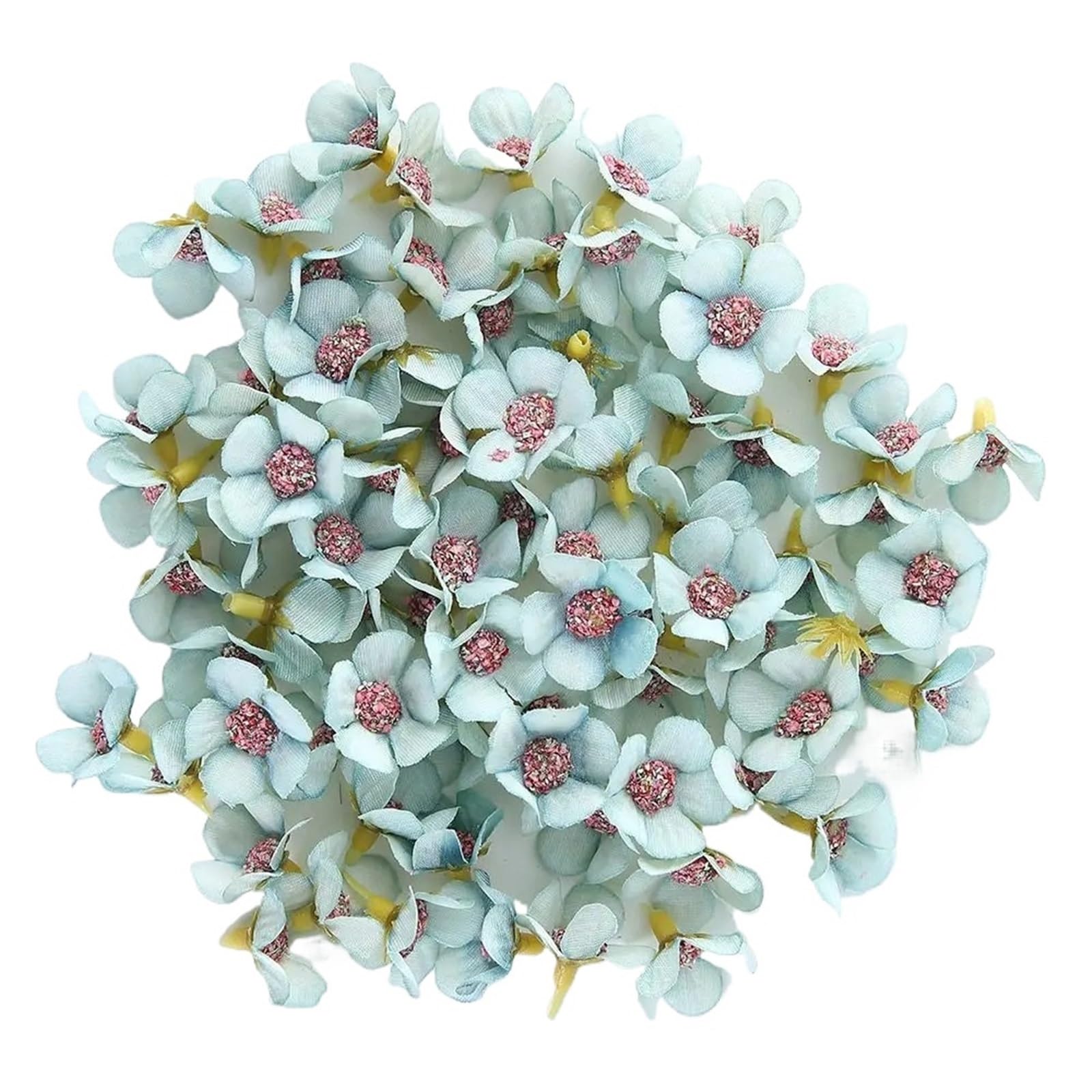 Himscev 50pcs Mini Daisy Artificial Flowers - Vibrant Crafting Essentials for Weddings, Parties, and Home Decor(Blue)