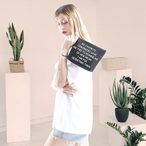 Miniatura 7 de GJTIM Coworker Moving Away Gift Work Friend Leaving Farewell Gift Work Bestie Makeup Bag