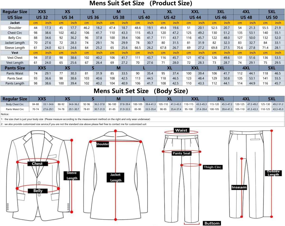 2 Piece Men's Chinese Suit Chinese Stand Collar Slim Fit Suits Front Button Blazer Pant Set - Image 5