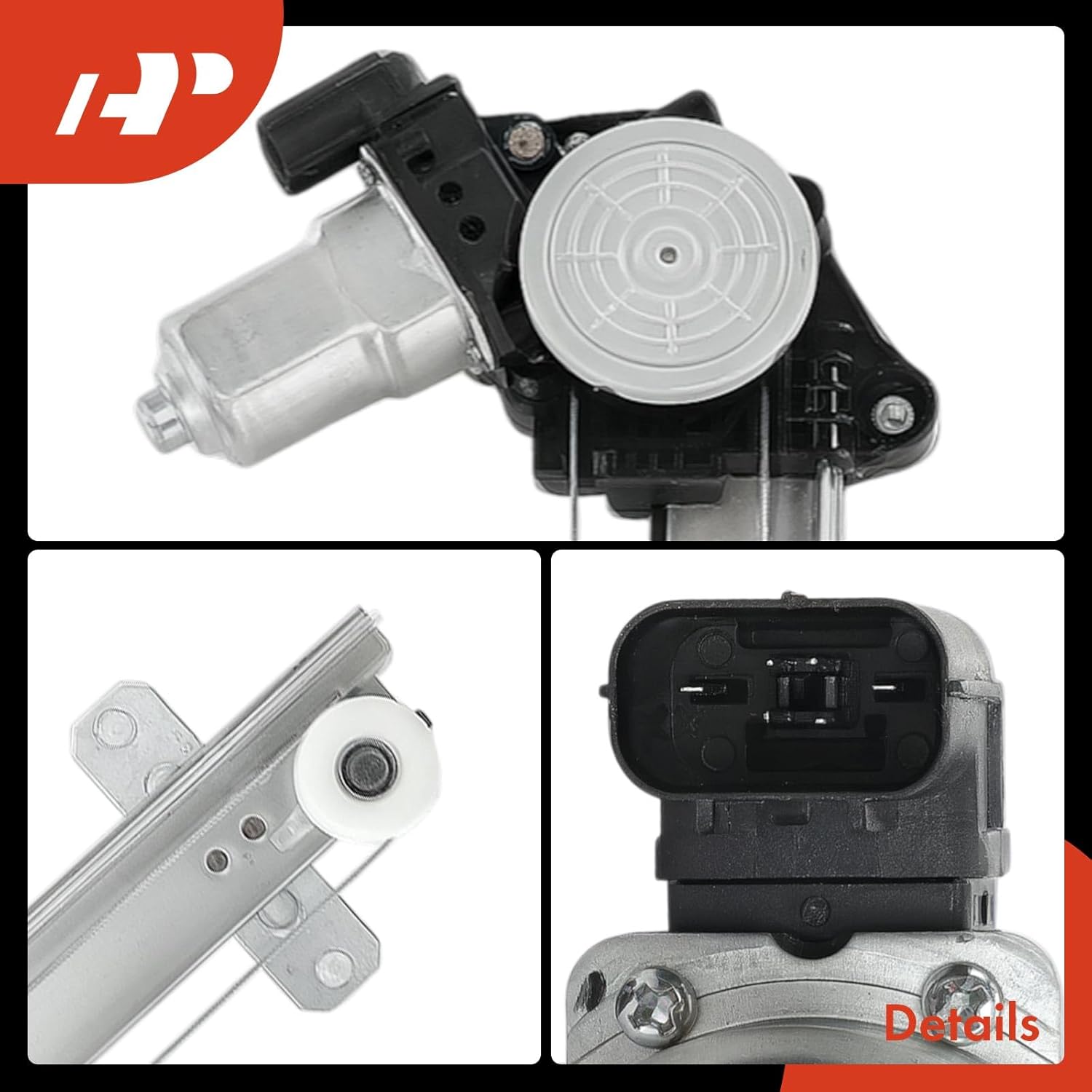A-Premium Rear Right Passenger Side Electric Power Window Regulator with Motor Compatible with Honda Pilot 2023 2024 2025