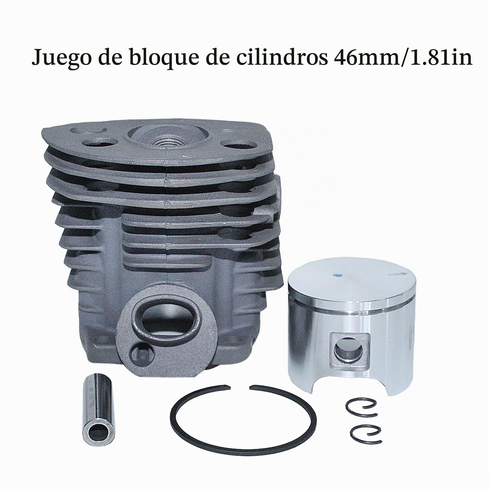 46mm Rodamiento de Manivela de Pistón Cilindro para Husqvarna 55 50 51 Motosierra con 55 carburador 268 Bobina de Encendido Junta de Silenciador Sello Aceite Descompresión Reemplazar 503609171