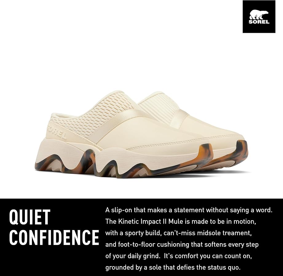 Amazon.com | Sorel Women's Kinetic Impact ll Mule Slip-On Sneakers