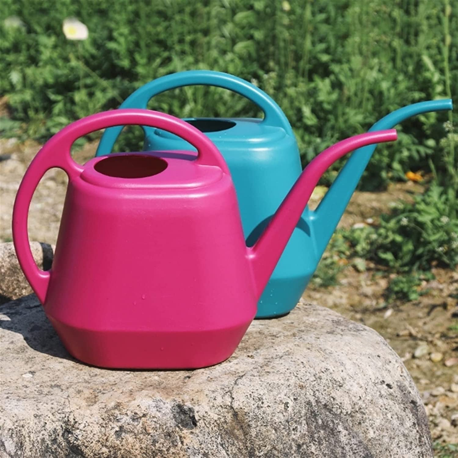 Annaffiatoio in plastica con Manico Comodo Lattine per l'acqua da Giardino con beccuccio Lungo per annaffiatoio per Piante da Interni ed Esterni