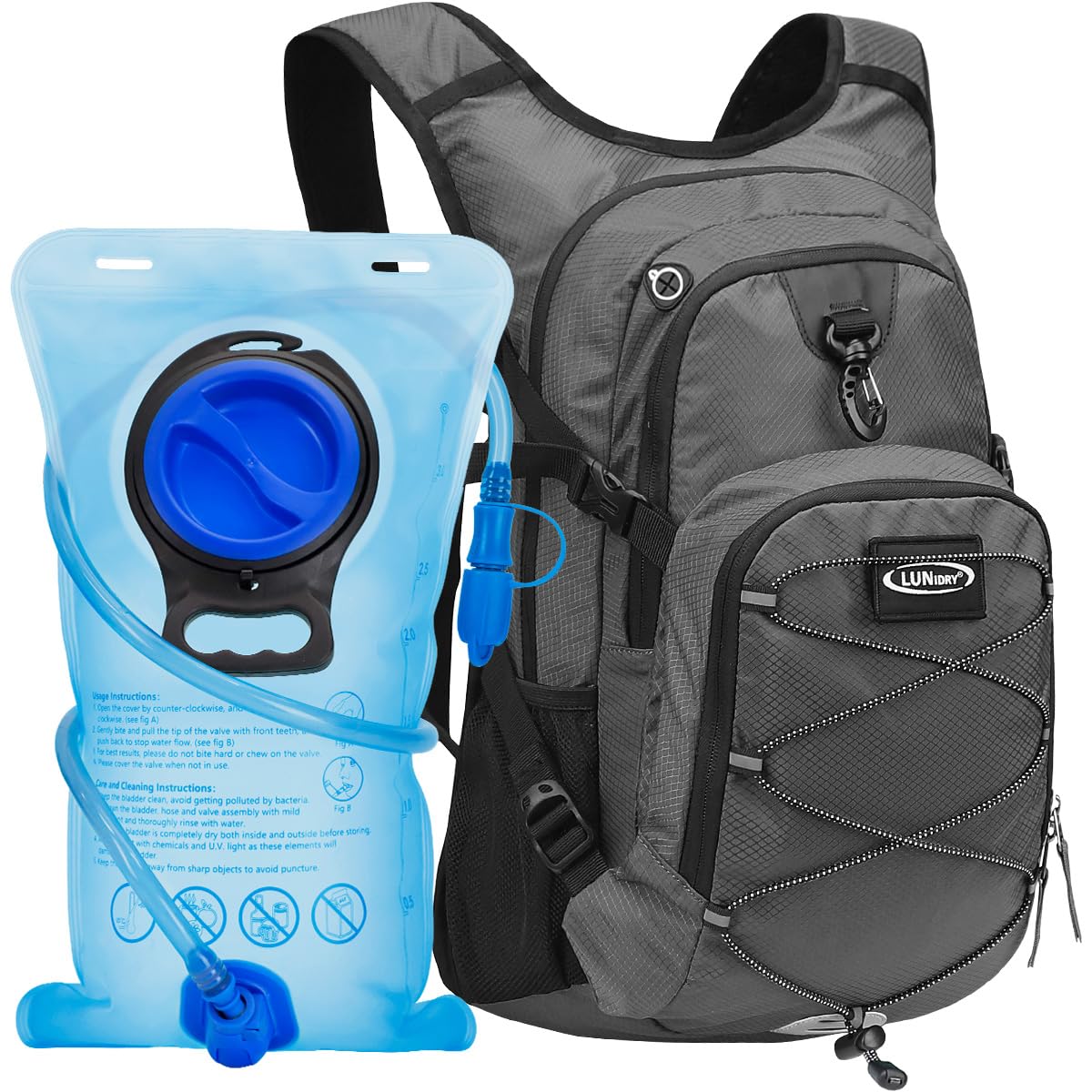 Poche à Eau Isotherme 3L - Réservoir Étanche Pour Randonnée, Vélo, Camping - Tissu Oxford 44x20 Cm