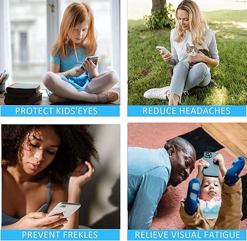 Miniatura 5 de Paquete de 2 protectores de pantalla anti-luz azul para Galaxy S21 Ultra no de vidrio, protección ocular con bloqueo de luz azul, película