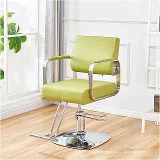 Silla profesional de salón para estilistas, bomba hidráulica resistente giratoria de 360 grados, color verde