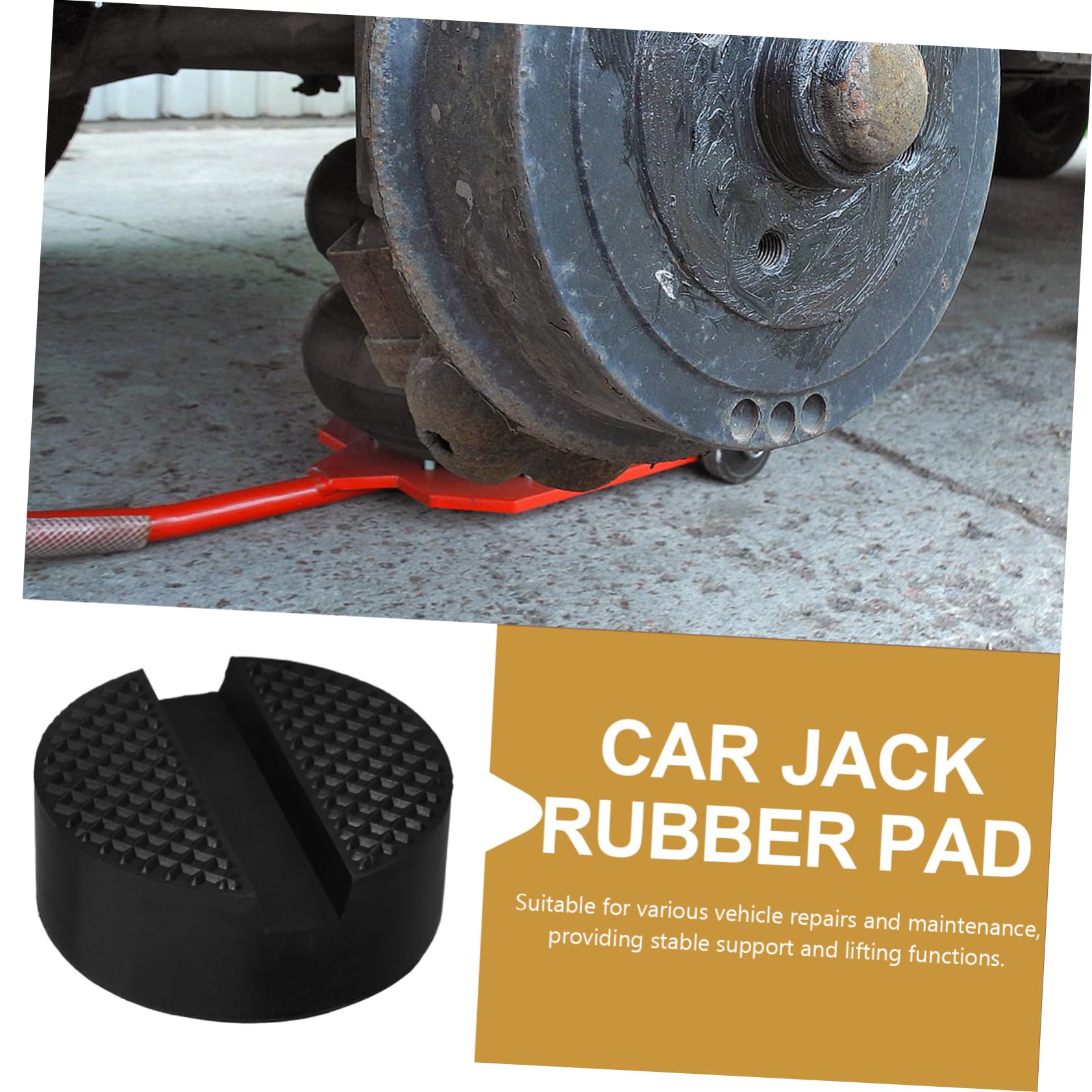 FUNOMOCYA Crane Jack Floor Jack Stand Pad Jack Pads Floor Jack Pad for Stand Jack Stand Pads Pinch Weld Jack Pad Jack Pad Adapter Vehicle Lifts Black Rubber