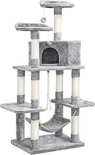 Sponsored Ad - Topeakmart Multi-Level Cat Tree Cat Tower，Activity Center Tower Stand Furniture with Scratching Posts, Plus...
