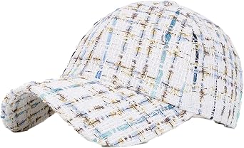 Unisex Warm Plaid Baseball Caps Casual Women Men Adjustable Classic Checked Dad Hats Fall Winter Outdoor