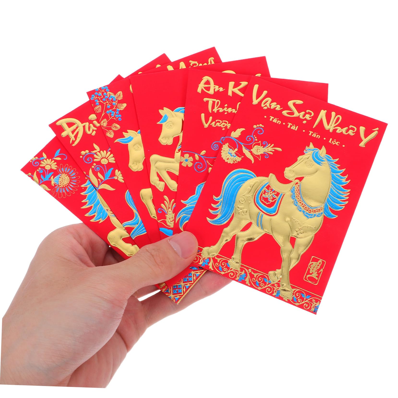 DOITOOL 360piezas Sobres Rojos Año del Caballo Sobres Rojos Chinos Hong Bao para Celebraciones Vietnamitas y Ocasiones Festivas