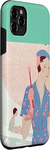 Miniatura 3 de iPhone 11 Pro Max Art Taste Beauty Leaves of Feminine Elegance Umbrella Lady Case
