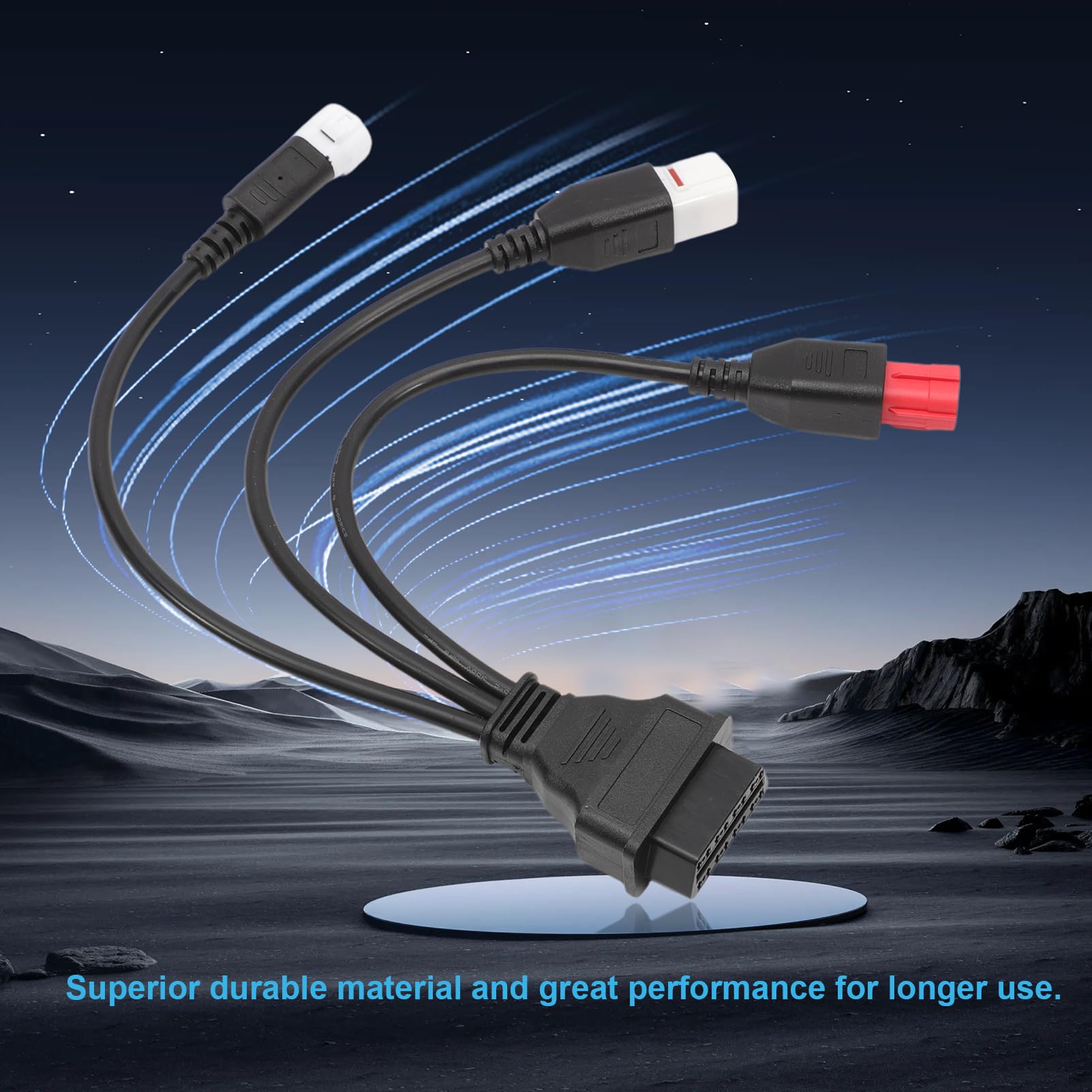 Hemlosk Diagnosekabel Adapter 6 Polig, 33CM Motorrad Diagnosegerät Kabel für Honda Suzuki, Adapter Stecker & Fehlererkennung, Robustes Kabel für