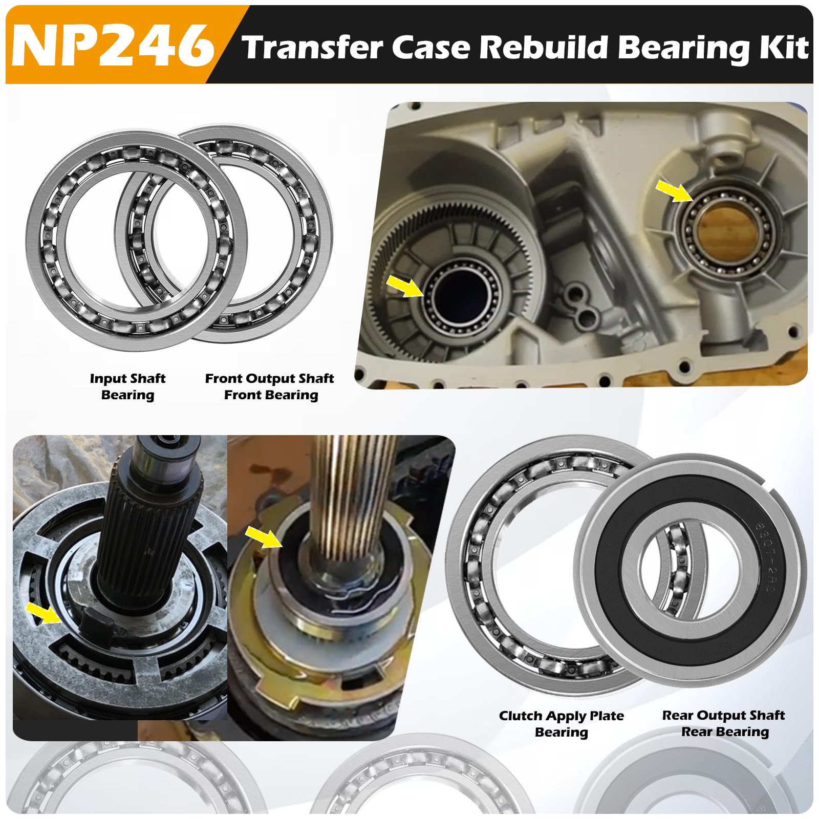 Complete Bearing & Seal Kit 96+ Chevy Truck NV4500 - Foto 6