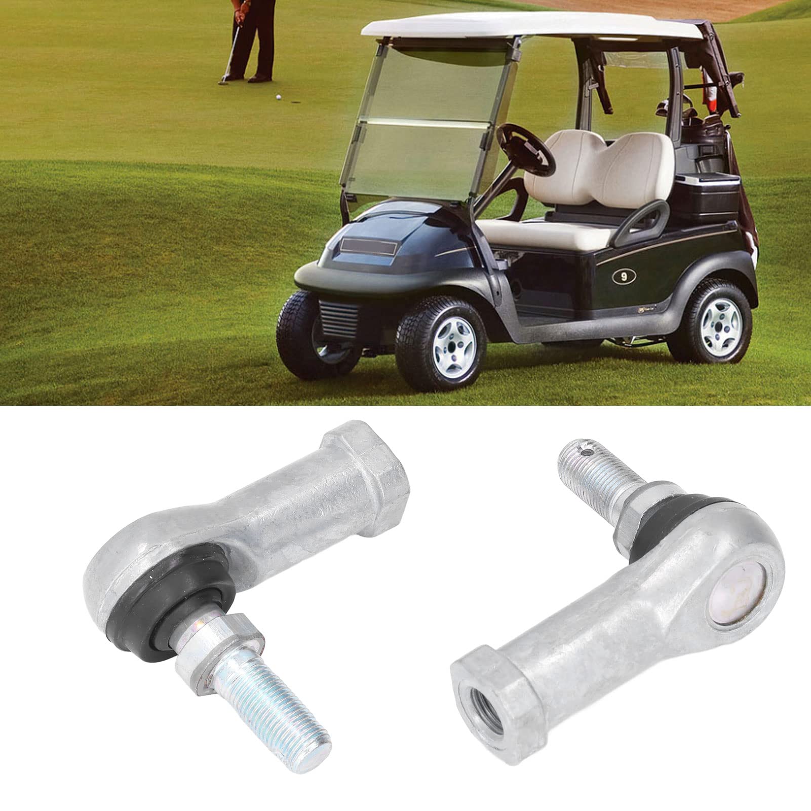 Kit D'embouts de Biellette de Direction Club Car, 2 Pièces Kit de Rotule D'embout de Biellette de Direction en Métal Club Car 102022601 102288301 Remplacement pour Club Car Précédent 2004-UP