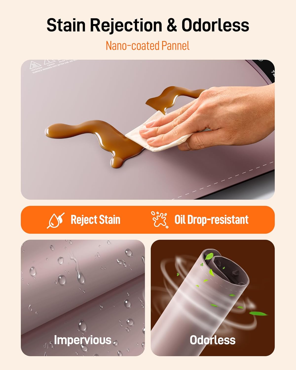 Food Warming Mat, Large Electric Warming Mat for Food & Buffet Party, 8 Temp Levels & 4H Timer, 5s Full-Surface Heating, Waterproof Silicone, Roll-Up Design, Easy to Clean