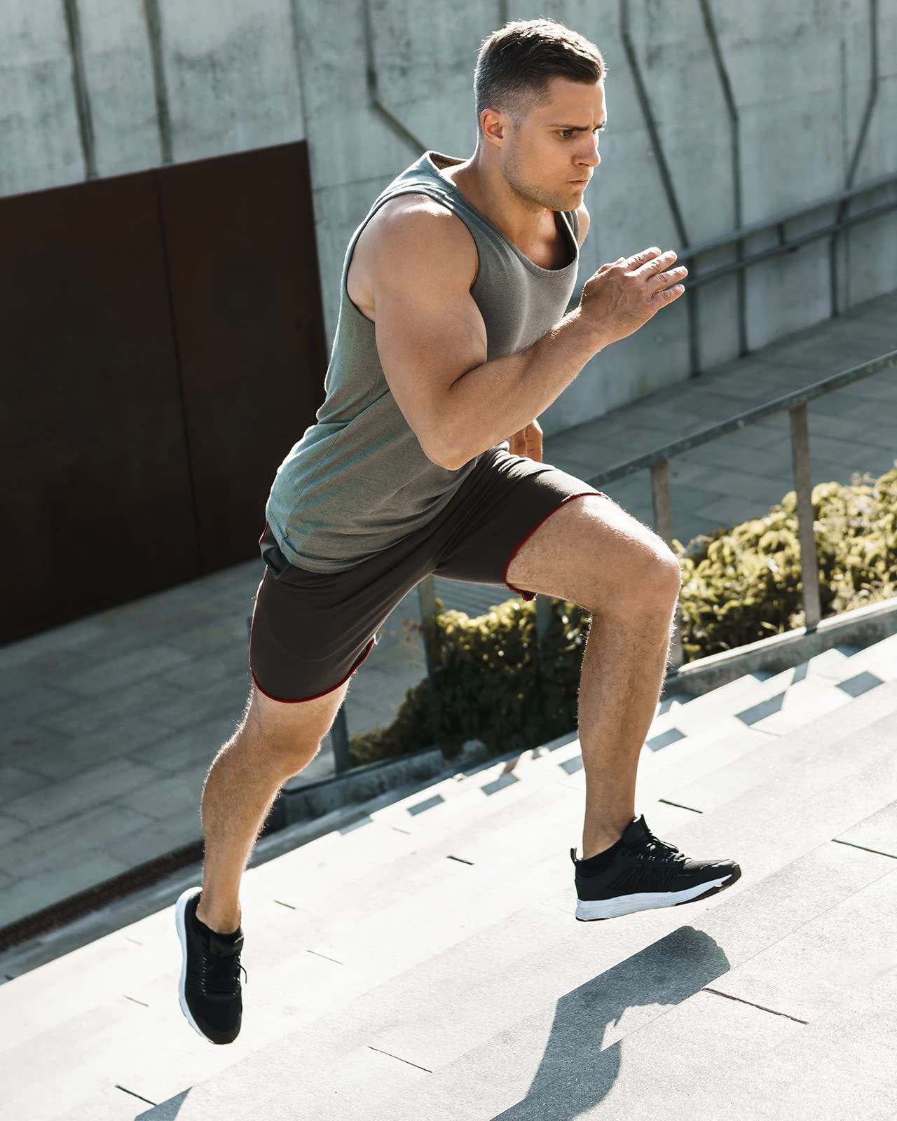 2 Pack Mens 5" Workout Athletic Shorts Quick Dry Gym Shorts with Pockets, Sports Exercise Running Shorts for Men