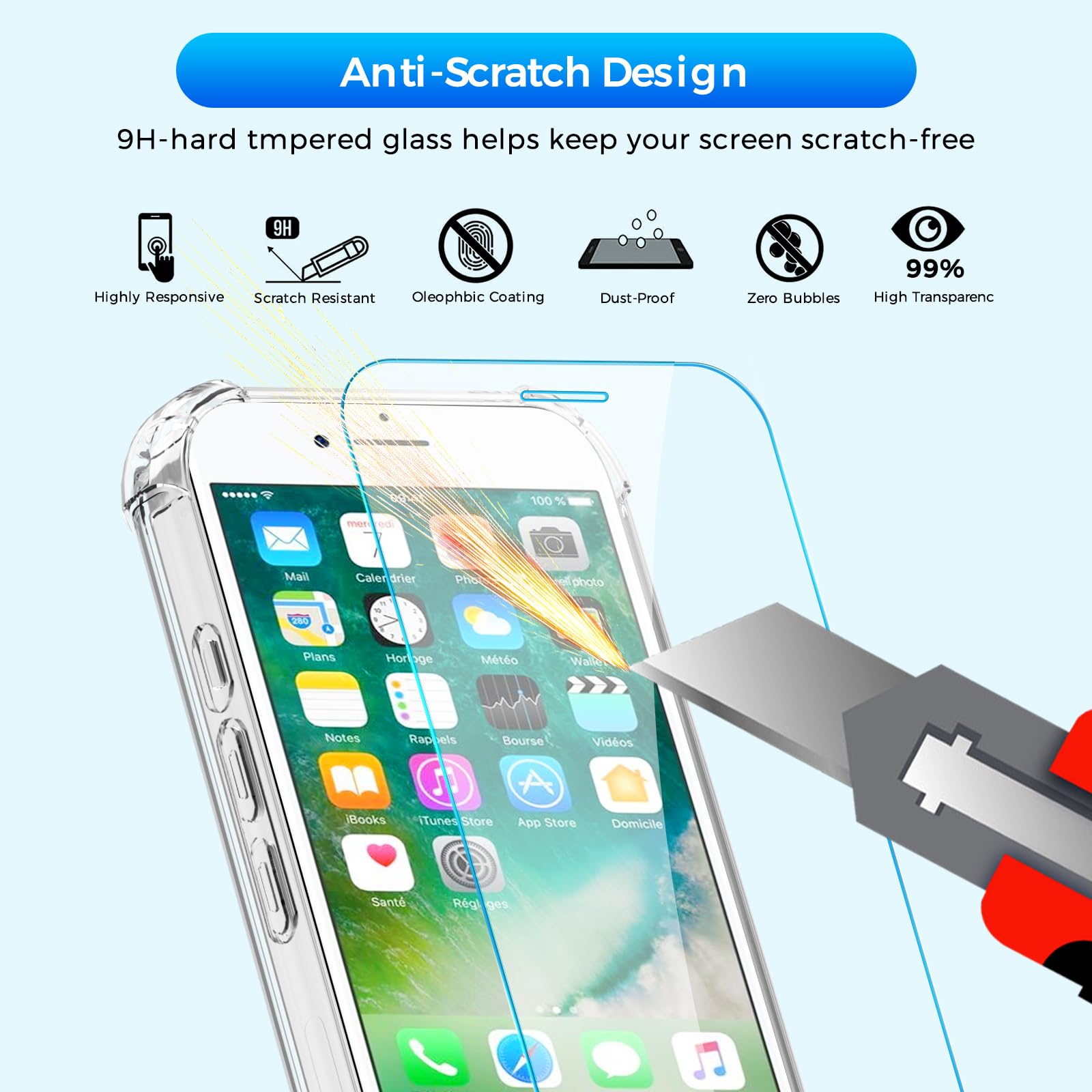 Whioltl Hülle Für IPhone 11 – Transparent, Mit 3 Schutzfolien, Kratzfest