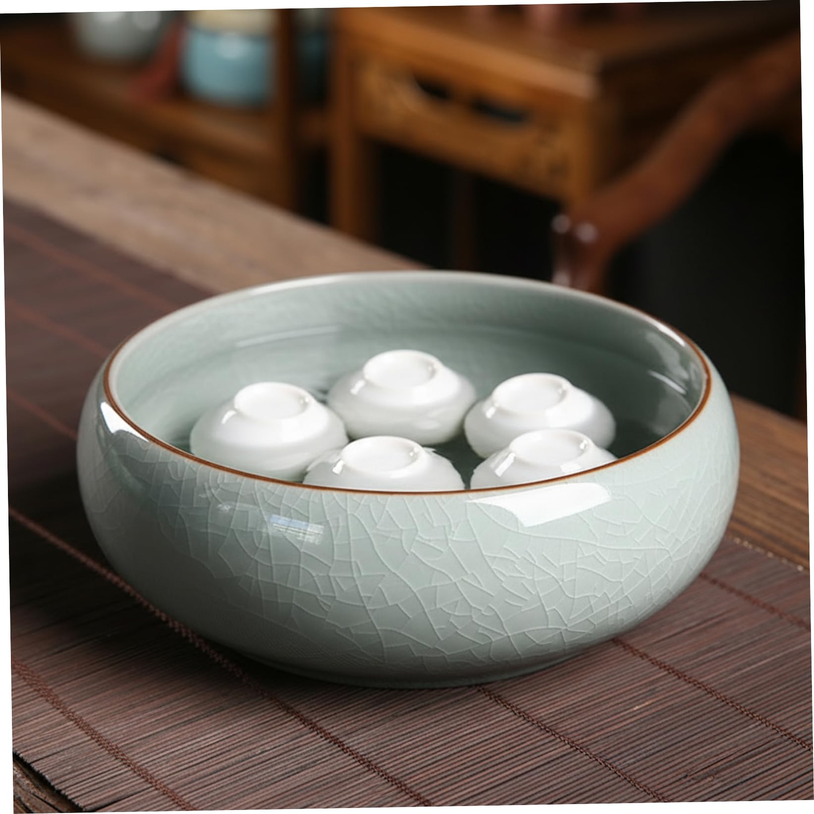 Latemeia Lotus Bowl Planter Ceramic Flower Bowl without Drainage Hole Bonsai Pot for Hydroponic Plants, Water Lily, Aquatic Plants, Indoor Outdoor Garden Decor, DéCors IntéRieurs