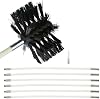 Chimney Sweep kit Chimney Cleaning Brush Kit Nylon Rotary Duct Vent Cleaning Set Flexible Chimney Sweep Kit Fireplace Soot(12 Rods,410mm)