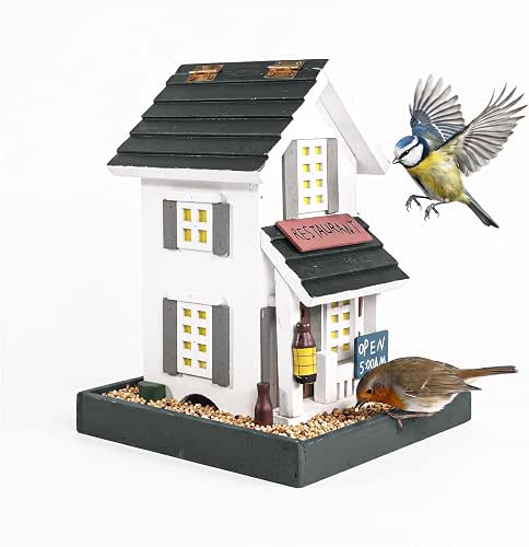 MEWANG Nature's Elegance Bird Feeder - Wooden Bird House, Exquisitely