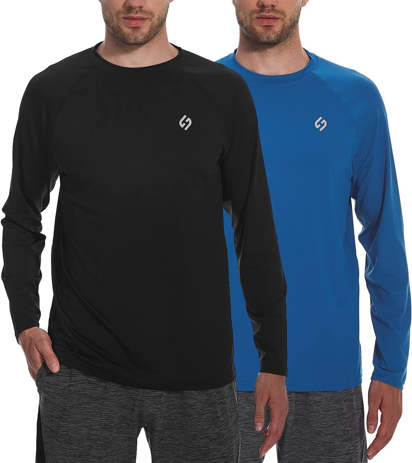 HODOSPORTS Men's UPF 50+ Sun Protection Shirts Long Sleeve Rash Guard Fishing Shirts for Men SPF UV Quick Dry Lightweight