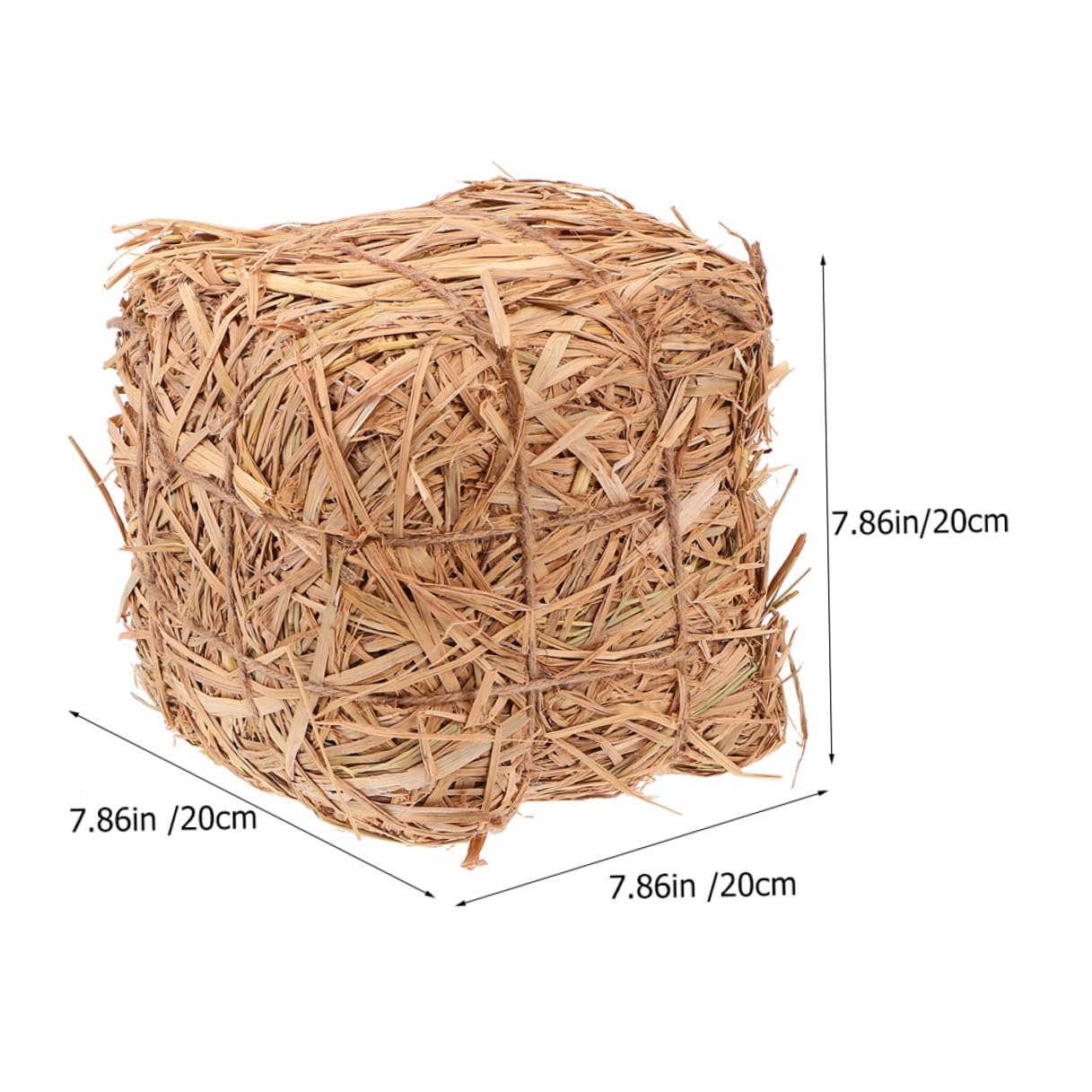 SHINEOFI Modèle de Meule de Foin Décorative en Paille Naturelle pour Jardin, Accessoire Artificiel Frais pour Décoration Extérieure de Mariage en Automne