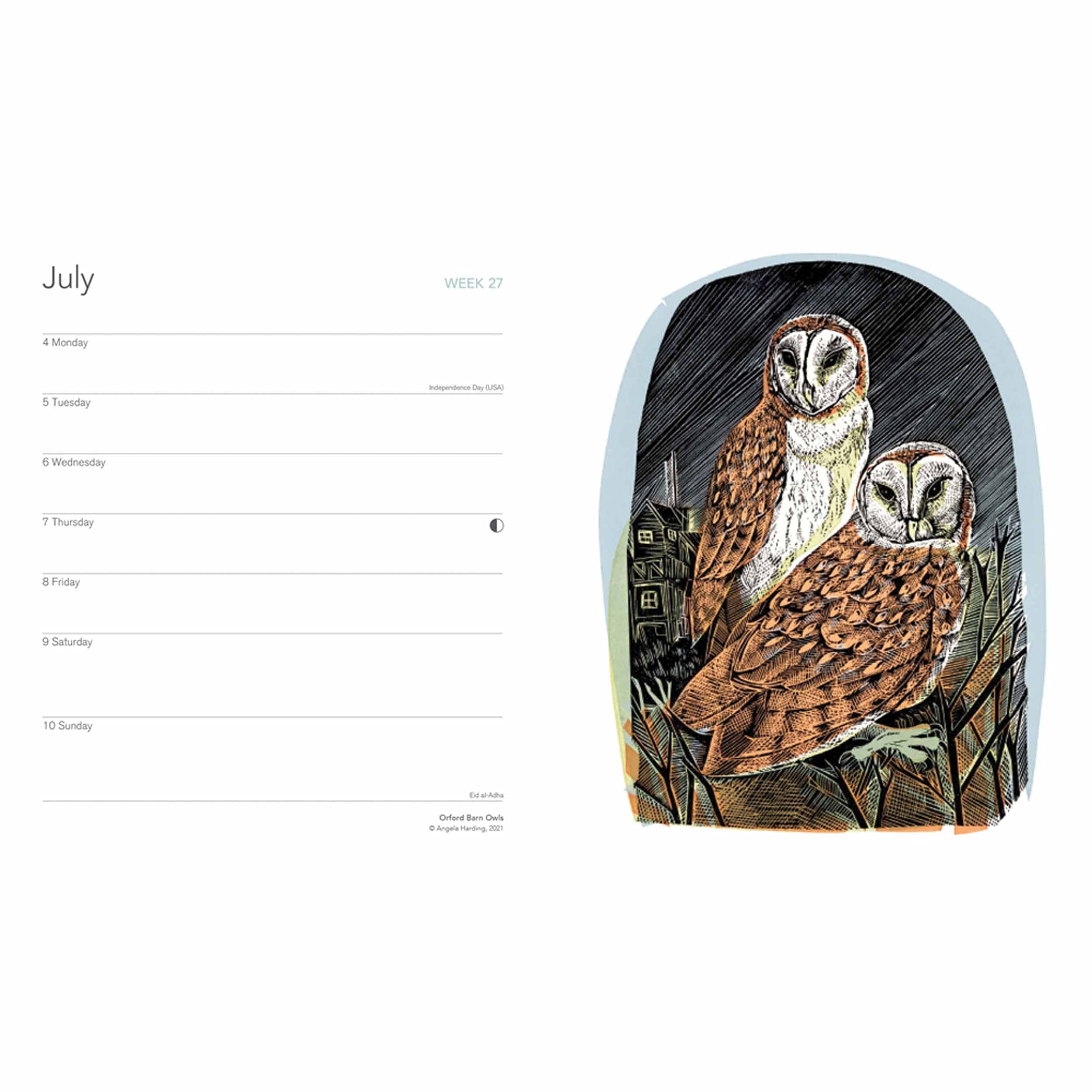 Angela Harding – Tischkalender 2022: Original Flame Tree Publishing-Desk Diary [Wochenkalender]