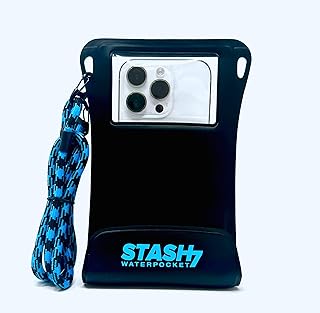 Waterproof Phone Pouch w/Long Lanyard | IPX8 Adventure Grade Cellphone Dry Bag Case, Fits iPhone 15 Pro Max,14 Pro Max, 13 Pro Max, XS, XR, Galaxy S21, for Snorkeling, Kayaking, Cruise Black