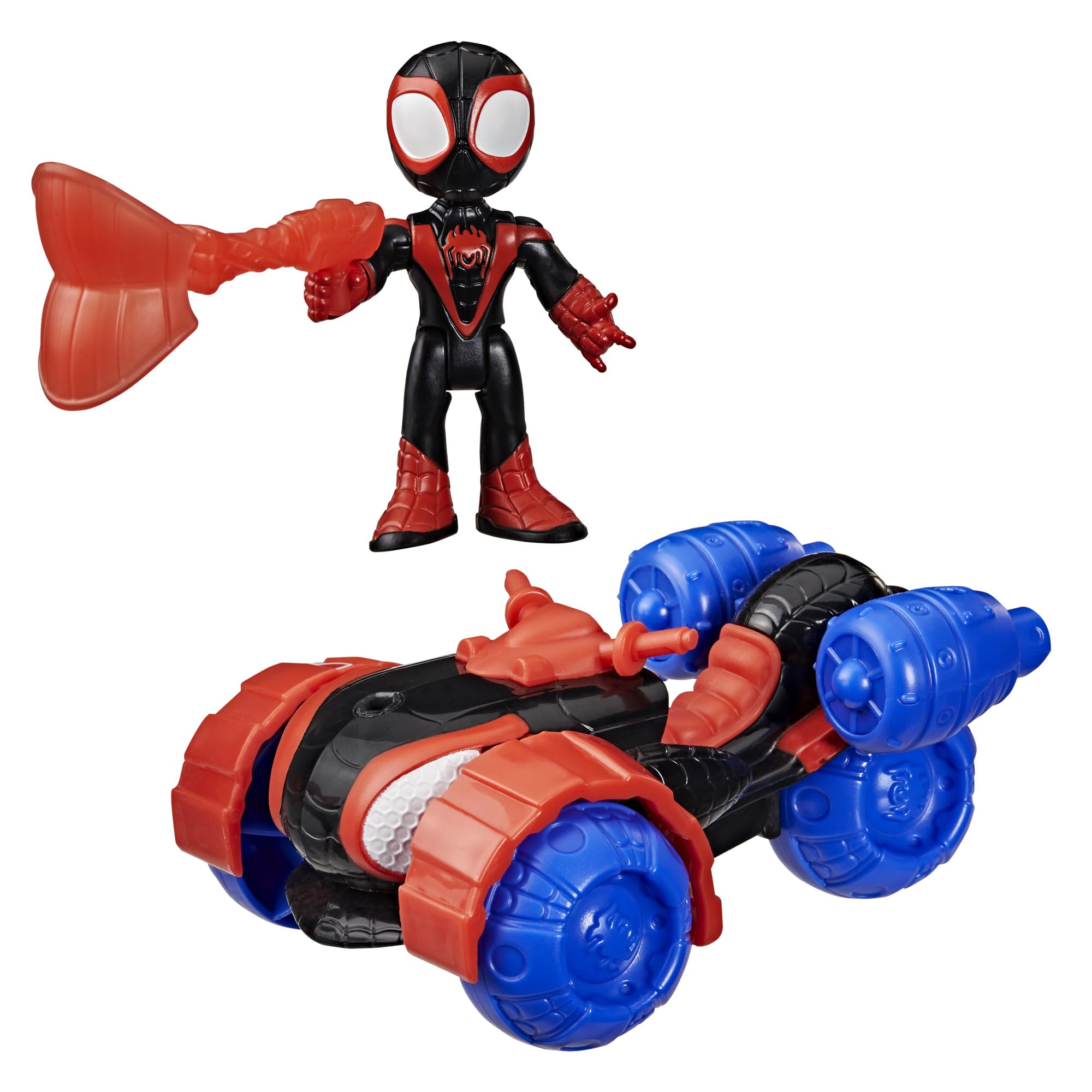 Marvel Spidey and His Amazing Friends Miles 'Spin' Morales Techno-Racer Toy Vehicle with 7.6-cm (3 inch) Action Figure - Image 3