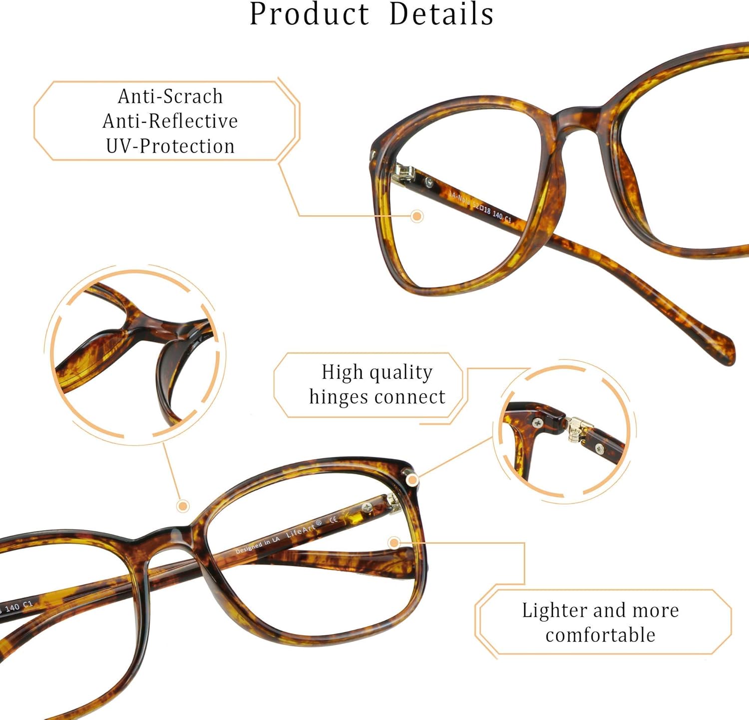 LifeArt Pay Extra 2.95$ Get Two Pairs Blue Light Blocking Glasses