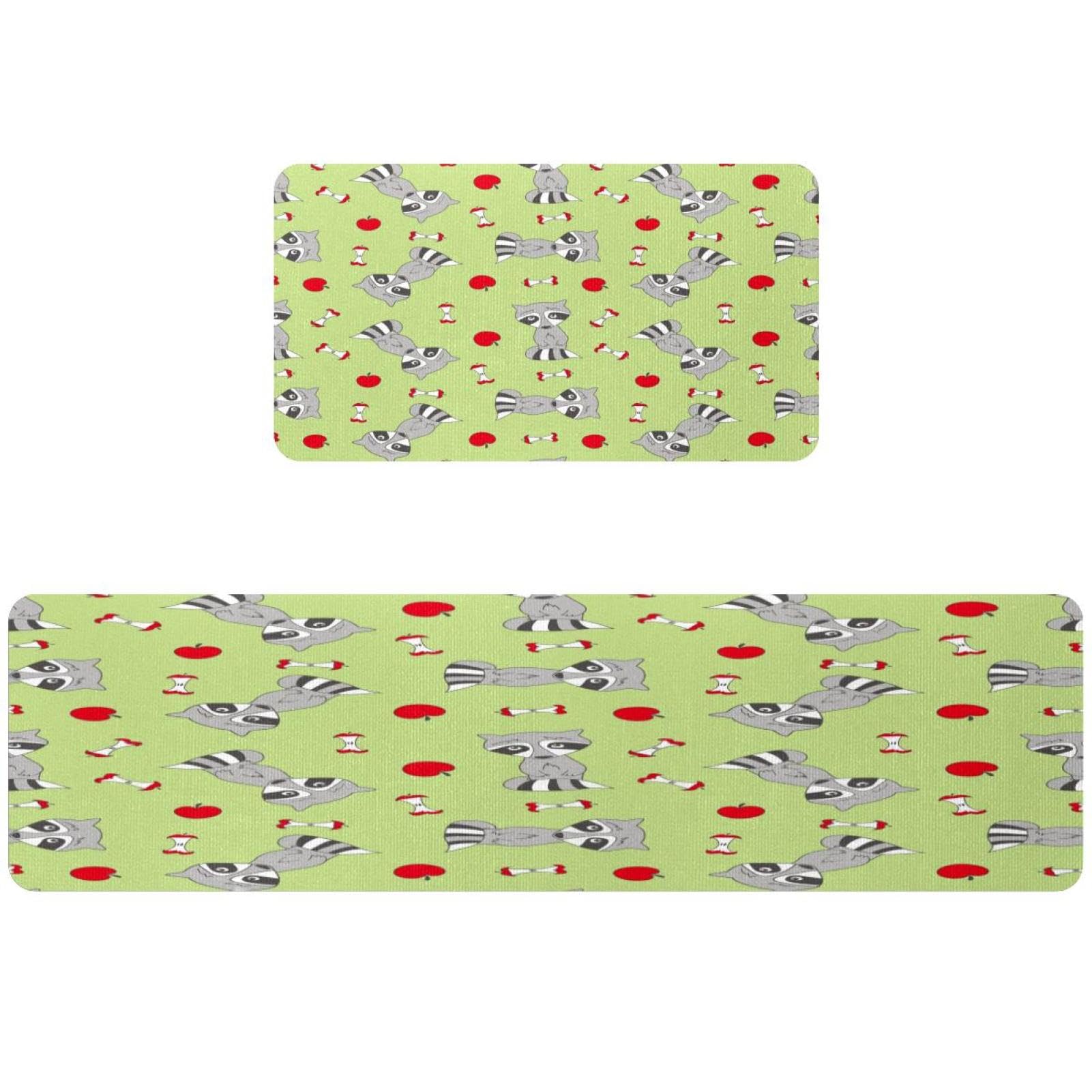 Alfombrillas de cocina con mapaches antideslizantes para solucionar suelos mojados y resbaladizos