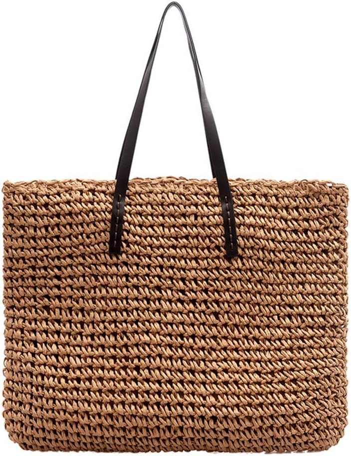 Borsa Tote In Paglia PP Intrecciata A Mano, Con Fodera In Poliestere, Design Originale BUBU, Vacanze E Regalo - 2
