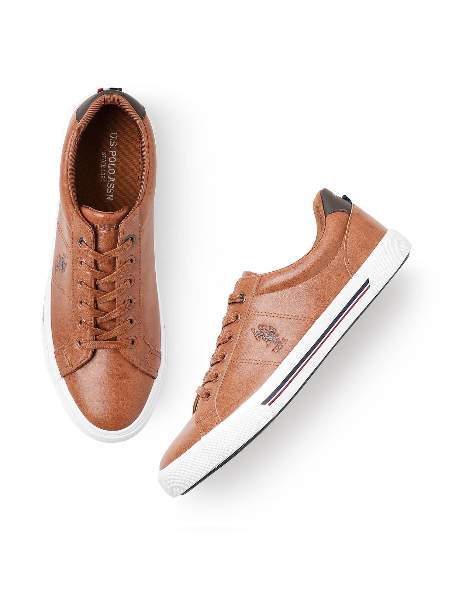 U.S. POLO ASSN. Mens Tan Padry Sneakers - 9 UK (B0CN93CZRL) Amazon Price History, Amazon Price Tracker