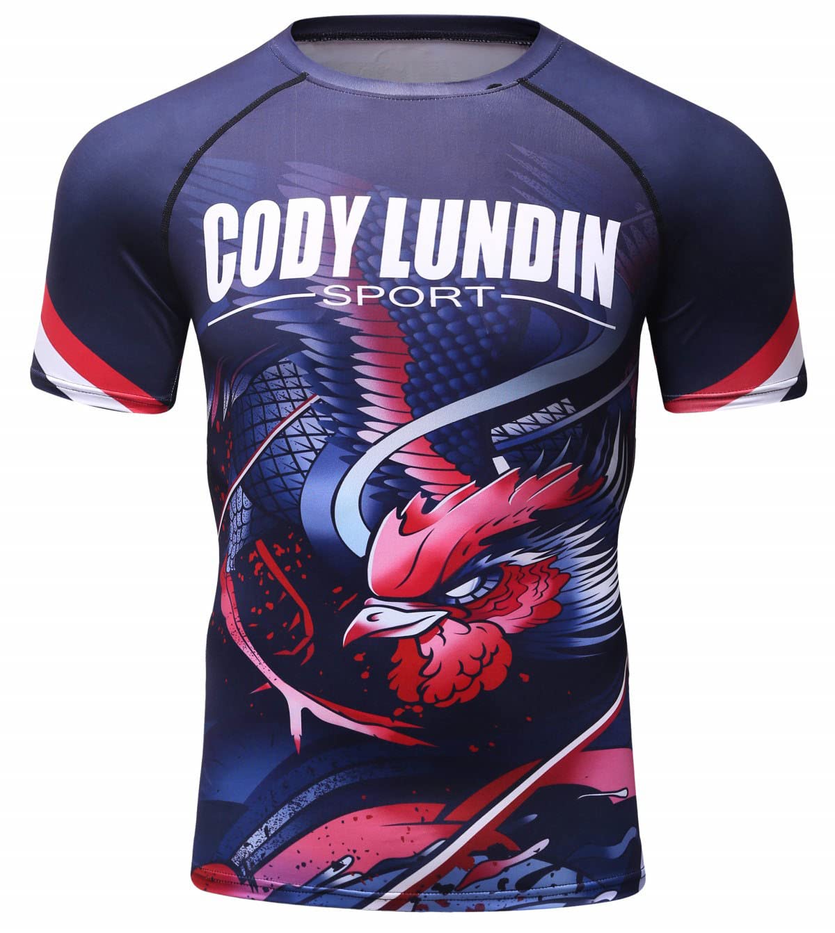 Cody Lundin Kompressions-Sportshirt für Herren, Digitaldruck, kurzärmelig, athletisch, Fitness, Laufen, Training, Workout