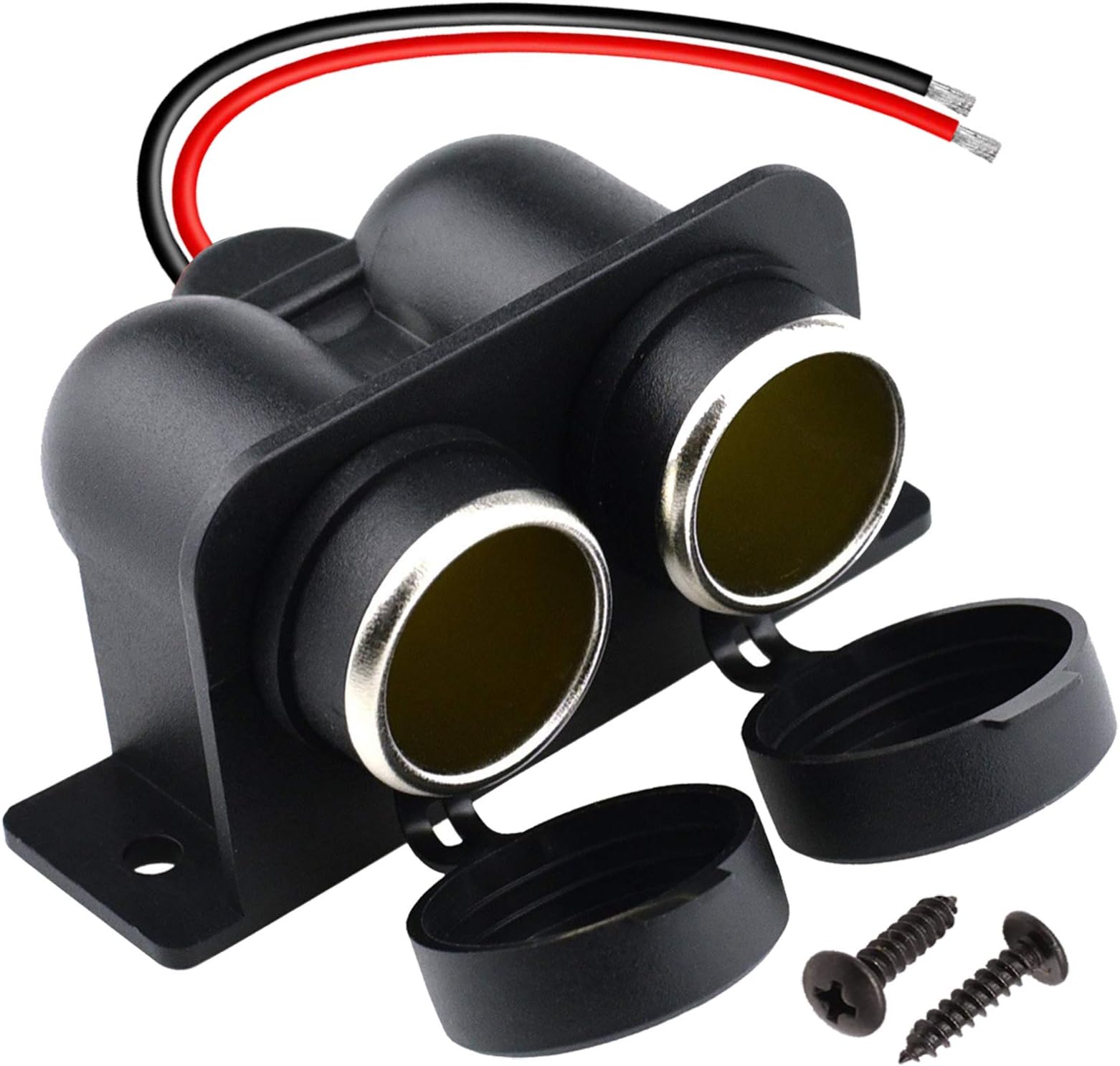 Car 12v Splitter,Car cigarette Lighter Adapter, ROÉKO 1 to 2 Car Cigarette Lighter